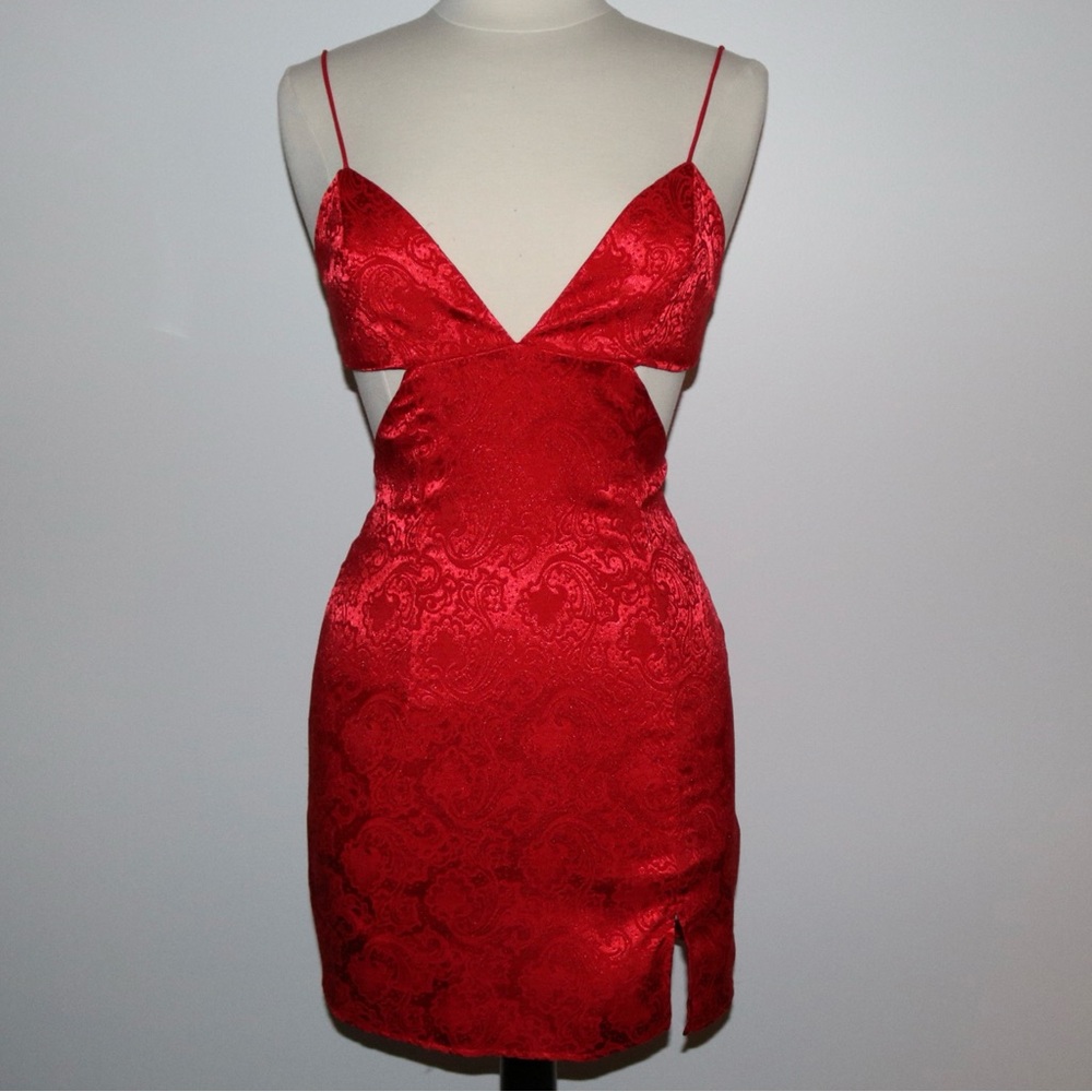 Red Lucy in the Sky mini dress